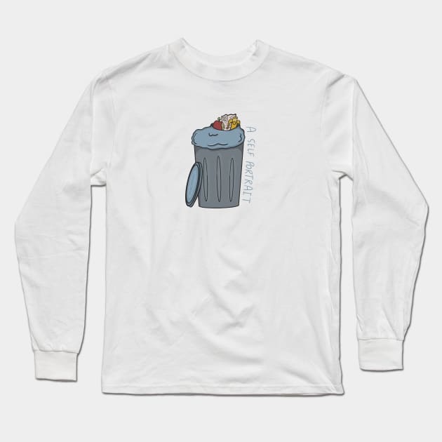 Self Portrait (Trash) Long Sleeve T-Shirt by Different Timeline